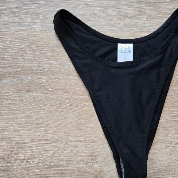 Wild Fable Womens Mid Rise Super Cheeky Bikini Bottom Black Small New With Tags - Picture 8 of 16